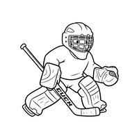 Eishockey-Torwart bereit für das Spiel