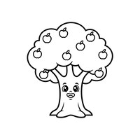 Glücklicher Apfelbaum