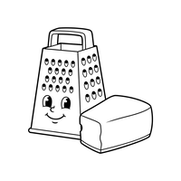 Fröhliche Käsereibe mit Käse