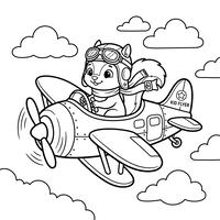 Ekornpilot i et gammelt fly