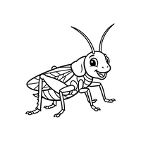 Amigable saltamontes saltarín