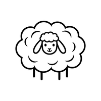 Schattig Pluizig Schaap