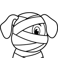 Söt Mumiehundkostym