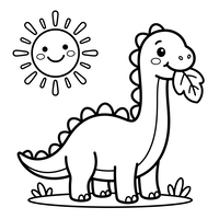 Glad Brachiosaurus og Solskinnsdag