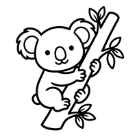 Bayi Koala Lucu di Dahan Pohon