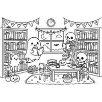 Spooky Library Study Session