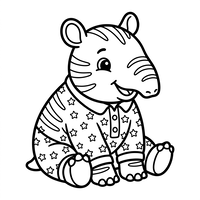 Babysebra i stjernepyjamas