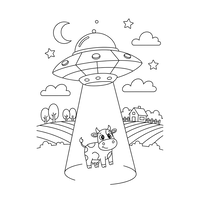 Penculikan Sapi oleh UFO di Pertanian pada Malam Hari