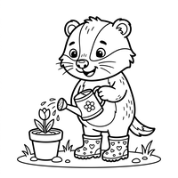 Rakun Lucu Berkebun