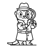 Nutria Detective con Lupa
