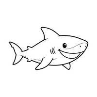 Tiburón Amigable y Sonriente