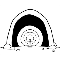 Kerzenlicht am gewölbten Durchgang