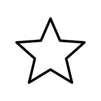 Contorno de Estrella Clásica de Cinco Puntas