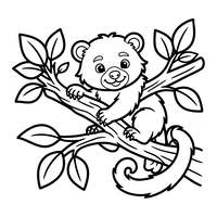 Søt Babylemur på en Trekvist