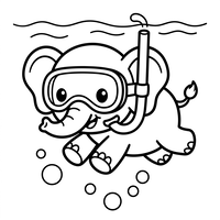 Elefant Bebeluș Scafandru