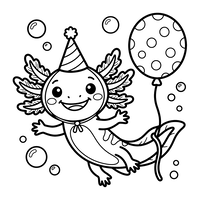 Axolotl de Fête avec Ballon