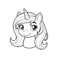 Adorable Unicorn Head