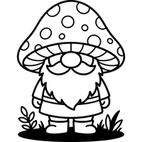 Gnomo com Chapéu de Cogumelo