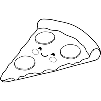 Rebanada de Pizza Feliz con Pepperoni