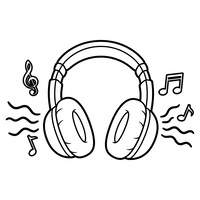 Cuffie con Note Musicali