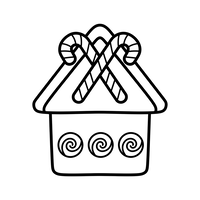 Festive Gingerbread House Candy Canes