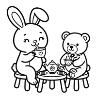 Bunny and Bear Tea Party