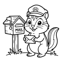 Streifenhörnchen Postbote