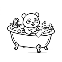 Mignon Panda au Bain Moussant