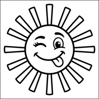 Playful Winking Sun