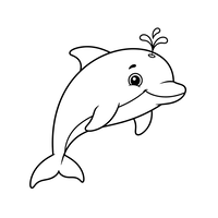 Delfino Felice con Zampillo d'Acqua