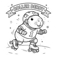 Capybara de Roller Derby