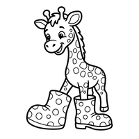 Bebeluș Girafă în Cizme de Ploaie