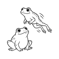 Katak Melompat dan Duduk