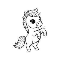 Adorável Cavalo Bebê em Pé