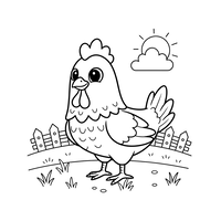 Adorable Gallina de Granja