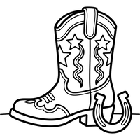 Cowboystiefel mit Hufeisen