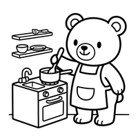 Teddy Bear Chef in the Kitchen