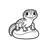 Simpatico Geco Maculato su una Pietra