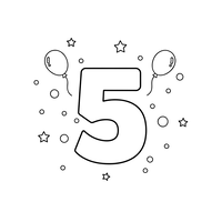 Number Five Party Celebration