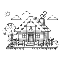 Casa de Campo en Pixel Art
