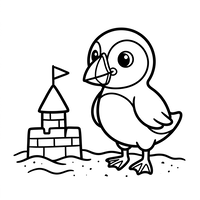 Mignon Pingouin et Château de Sable