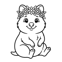Süßer Hamster mit Blumenkrone
