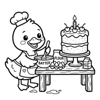 Little Duck Baker's Birthday Cake