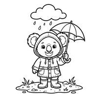 Koala Drăguț în Ploaie