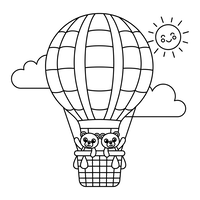 Ursuleți de Pluș într-o Aventură cu Balonul cu Aer Cald