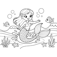 Sirenă Fericită și Prietenii Ei din Ocean