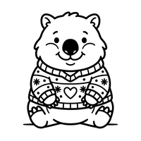 Mignon Ours en Pull d'Hiver