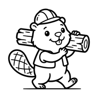 Hardworking Builder Beaver