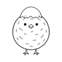 Schattig Babykuiken met Eierschaal