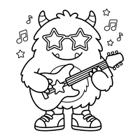 Monstro Rock Star com Guitarra
